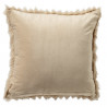 Coussin contemporain beige - IRISH CREAM - 45x45cm - FIDAN par Dutch Decor