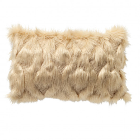 Coussin contemporain beige - IRISH CREAM - 30x50cm - FIGO par Dutch Decor