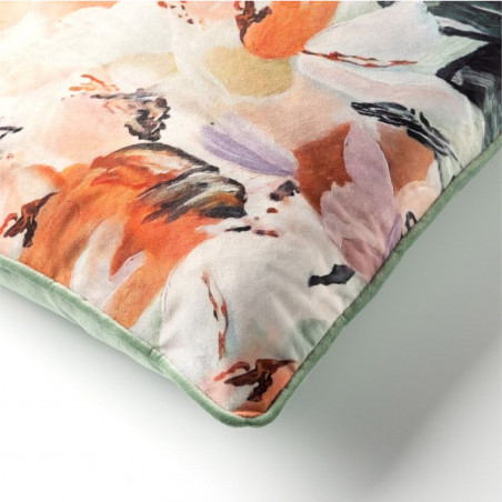 Coussin contemporain vert - CAMEO GREEN - 45x45cm - ANNEMOON par Dutch Decor