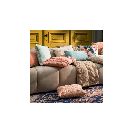 Coussin contemporain vert - CAMEO GREEN - 45x45cm - ANNEMOON par Dutch Decor