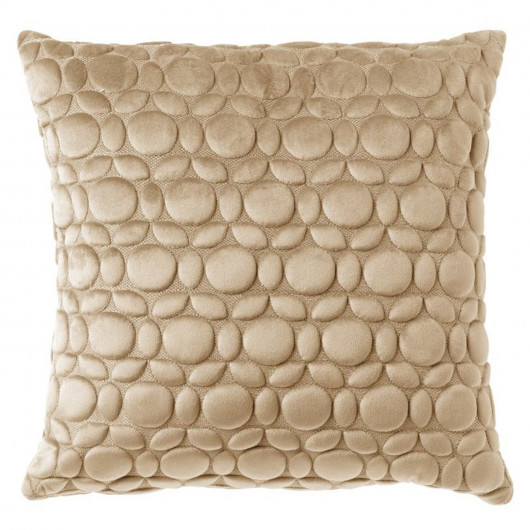 Coussin contemporain beige - SEMOLINA - 45x45cm - KAISA par Dutch Decor