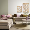 Coussin contemporain beige - SEMOLINA - 45x45cm - KAISA par Dutch Decor