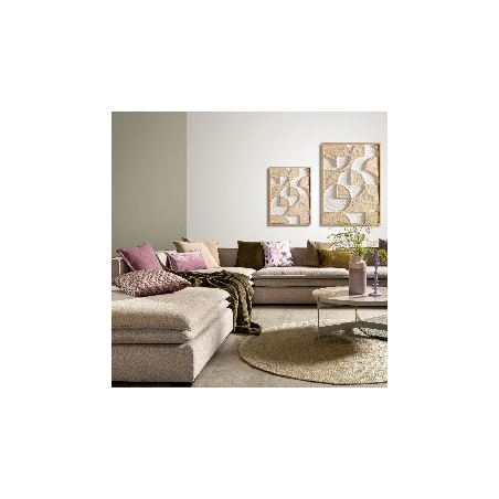 Coussin contemporain lilas - ANTLER - 45x45cm - KAISA par Dutch Decor