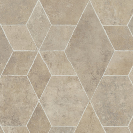 Sol Vinyle/PVC - 4m - carrelage  beige  et terre cuite  ORIGIN CREAM - Loftex par Gerflor
