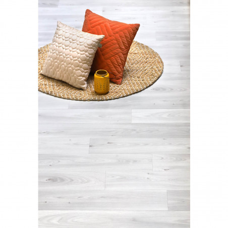 Sol Vinyle/PVC - 4m - parquet chêne blanc et gris GAMBEL OAK 011L - Optima Dynasty par Beauflor