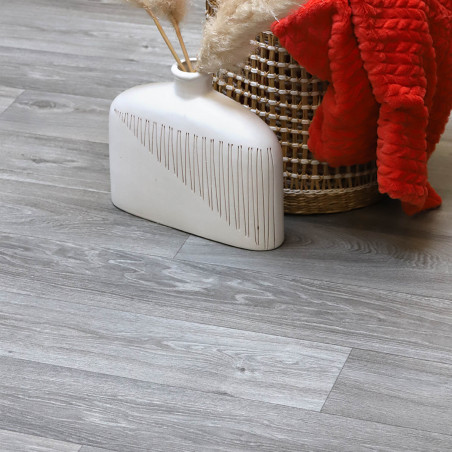 Sol Vinyle/PVC - 3m - parquet chêne gris HAVANA OAK 971D - Optima Dynasty par Beauflor