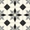 Sol Vinyle/PVC - 3m - carreaux de ciment noir et blanc SCOTTSDALE 099M - Optima Retro-tex par Beauflor