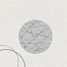 Papier peint intissé géométrique noir et gris PLANETE - Geometric par Rasch - 475906