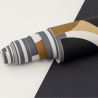 Papier peint intissé géométrique noir et marron GRAPHIC SHAPES - Geometric par Rasch - 791914