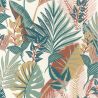 Papier peint intissé tropical bleu et jaune moutarde BORNEO - Tropical par Rasch - 791624