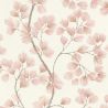Papier peint intissé végétal rose et or ALBIZIA - Symphony par Rasch - 866940