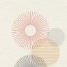 Papier peint intissé géométrique rouge et gris ADELE - Color Your Life par Rasch - 311518