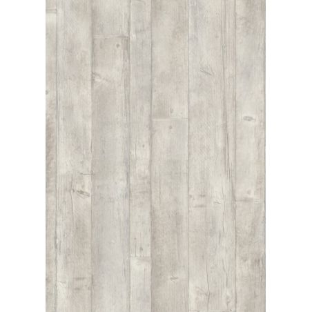 Sol Vinyle/PVC - 4m - parquet vintage gris clair et blanc FABRIK WHITE - Primetex par Gerflor