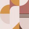 Papier peint vinyle sur intissé géométrique moutarde et rose BAUHAUS - Arty par Lutèce - 51210702