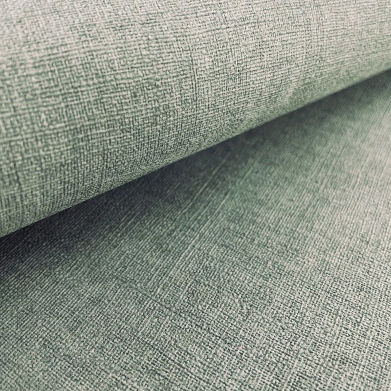 Papier peint vinyle sur intissé uni vert TOILE - Bensimon par Lutèce - 360937