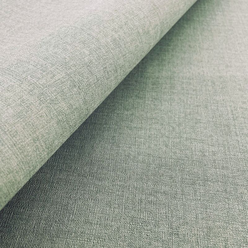 Papier peint vinyle sur intissé uni vert TOILE - Bensimon par Lutèce - 360937
