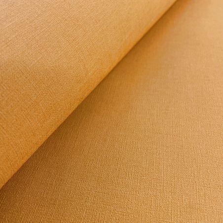 Papier peint vinyle sur intissé uni moutarde TOILE - Bensimon par Lutèce - 51173202