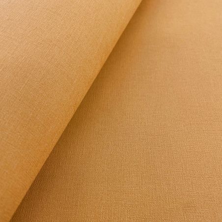 Papier peint vinyle sur intissé uni moutarde TOILE - Bensimon par Lutèce - 51173202