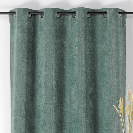 Prêt-à-Poser rideau - 145cmx260cm - bleu vert Jade ABERDEEN par Linder Prêt-à-Poser rideau - 145cmx260cm - bleu vert Jade ABERDEEN par Linder