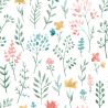 Papier peint intissé floral rose et vert BOTANIQUE - Imprim'luxe par Ugepa - M62004