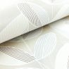 Papier peint intissé végétal marron et beige clair MELI-MELO DE FEUILLES - Imprim'luxe par Ugepa - M37107