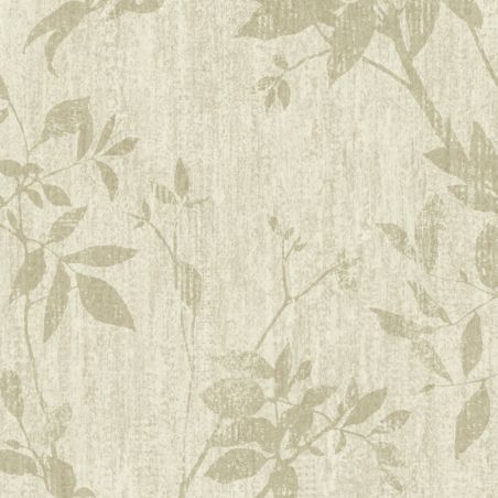 Papier peint vinyle sur intissé floral doré JARDIN SECRET - Imprim'luxe par Ugepa - A05707