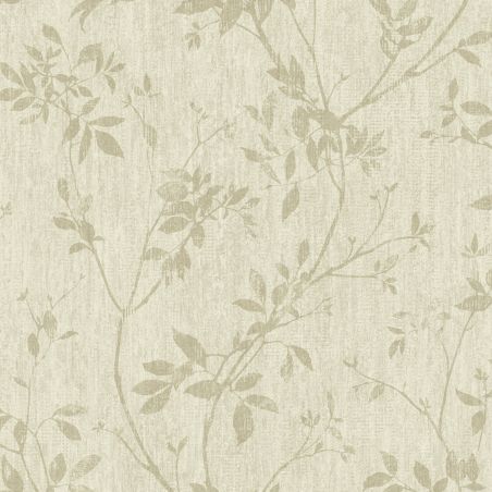Papier peint vinyle sur intissé floral doré JARDIN SECRET - Imprim'luxe par Ugepa - A05707