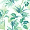 Papier peint vinyle sur intissé végétal bleu et vert TROPIC - Imprim'luxe par Ugepa - L17504
