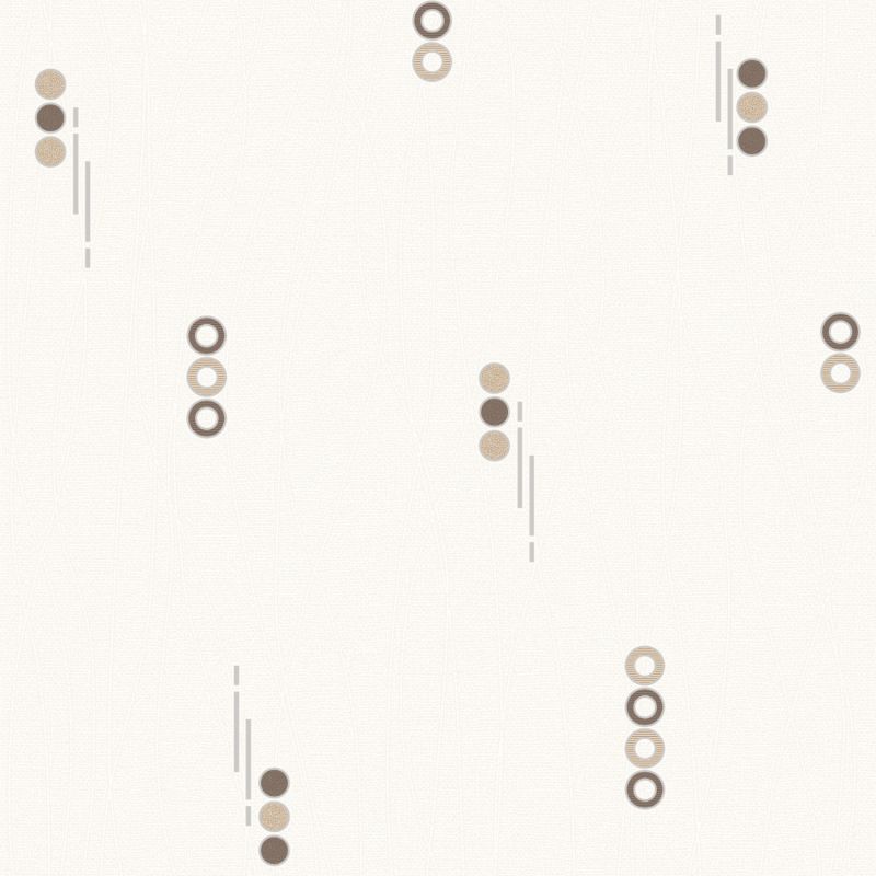 Papier peint expansé sur papier standard géométrique marronet beigeirisé GEOMETRIC EFFECT - Basiques par Ugepa - J10507