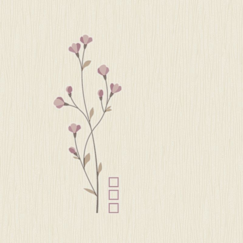 Papier peint expansé sur papier standard floral parmeCHARMED FLOWER - Basiques par Ugepa - L98503
