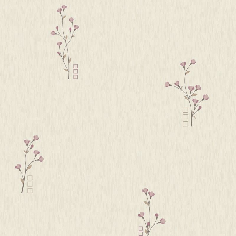 Papier peint expansé sur papier standard floral parmeCHARMED FLOWER - Basiques par Ugepa - L98503