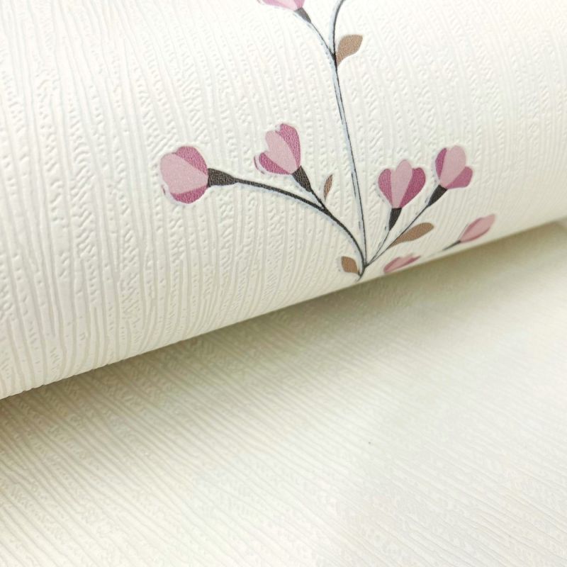 Papier peint expansé sur papier standard floral parmeCHARMED FLOWER - Basiques par Ugepa - L98503
