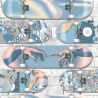Papier peint intissé city bleu et rose CITY SKATE - Pop par Ugepa - M47801