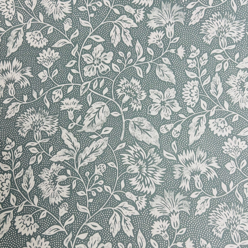 Papier peint intissé floral blanc   ŒILLET DE REINE - Libéron par Ugepa - 12202102