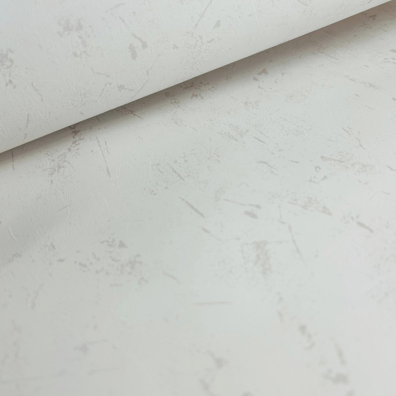 Papier peint standard faux uni blanc et taupe irisé PATINE - Basiques par Ugepa - L24000