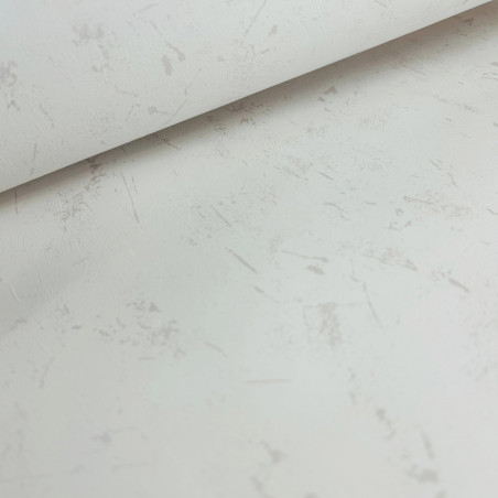 Papier peint standard faux uni blanc et taupe irisé PATINE - Basiques par Ugepa - L24000
