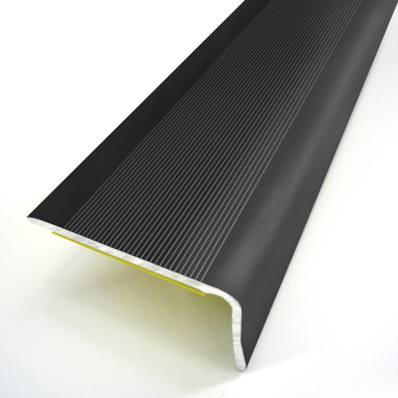 Nez de marche adhésif - 110cm x 36mm x 24mm - Noir TECNIS par Dinac