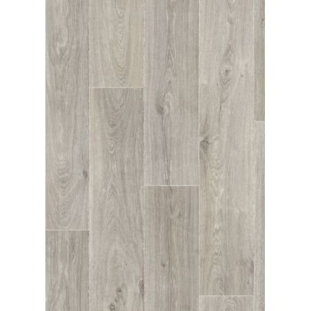 Sol Vinyle/PVC - 4m - parquet gris clair et blanc cérusé NOMA CLEAR - Texline par Gerflor