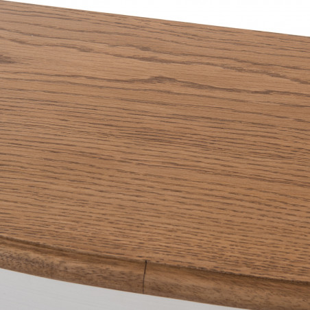 Console classique crème et bois  - 80x80x25cm - LOBERON par Amadeus