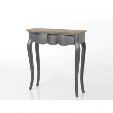 Console classique grise et poignée dorée - 80x80x25cm - MADDY par Amadeus
