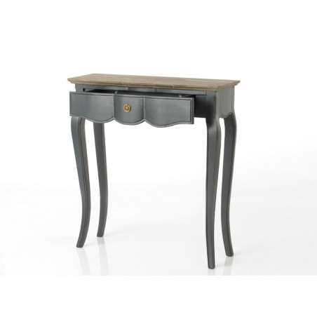 Console classique grise et poignée dorée - 80x80x25cm - MADDY par Amadeus