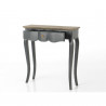 Console classique grise et poignée dorée - 80x80x25cm - MADDY par Amadeus