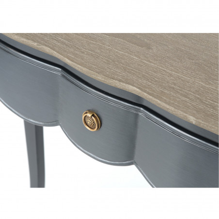 Console classique grise et poignée dorée - 80x80x25cm - MADDY par Amadeus