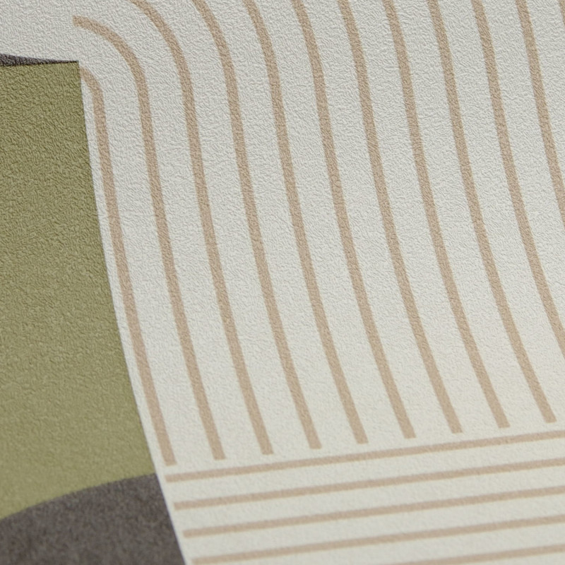 Papier peint intissé graphique vert kaki - Amplitude par Caselio - 105500722