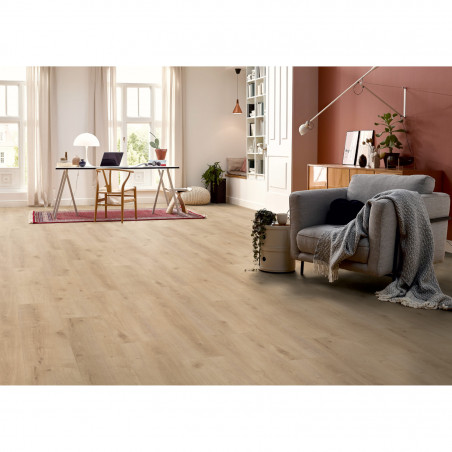 Sol Stratifié - CHENE CACHEMIRE BEIGE D6021 - Exquisit Plus  par Kronotex