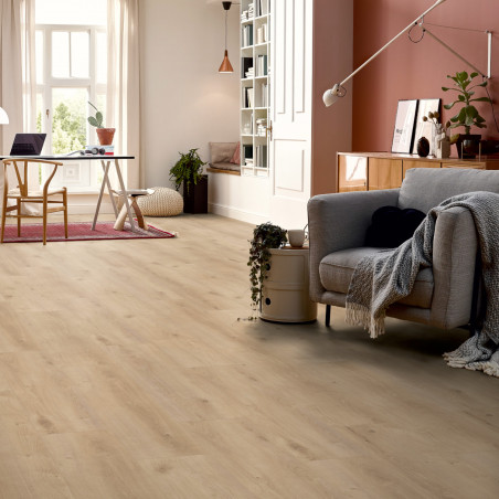 Sol Stratifié - CHENE CACHEMIRE BEIGE D6021 - Exquisit Plus  par Kronotex