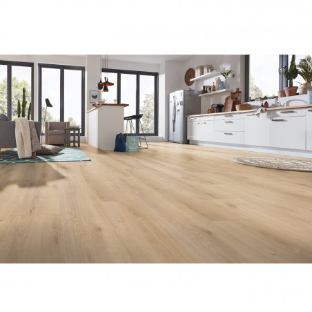 Sol Stratifié - CHENE CACHEMIRE BEIGE D6021 - Exquisit Plus  par Kronotex