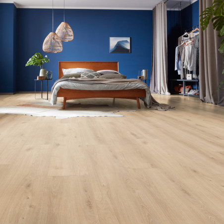 Sol Stratifié - CHENE CACHEMIRE BEIGE D6021 - Exquisit Plus  par Kronotex