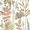Papier peint vinyle sur intissé végétal jaune et rose GINGKO - Les Essentiels par Lutèce - 51210307