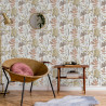 Papier peint vinyle sur intissé végétal jaune et rose GINGKO - Les Essentiels par Lutèce - 51210307